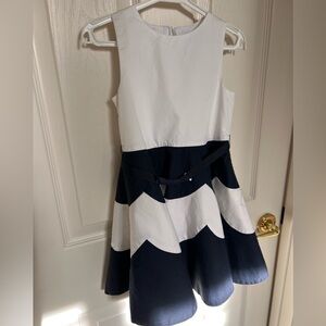 Occasion dress from Jacadi in navy and white